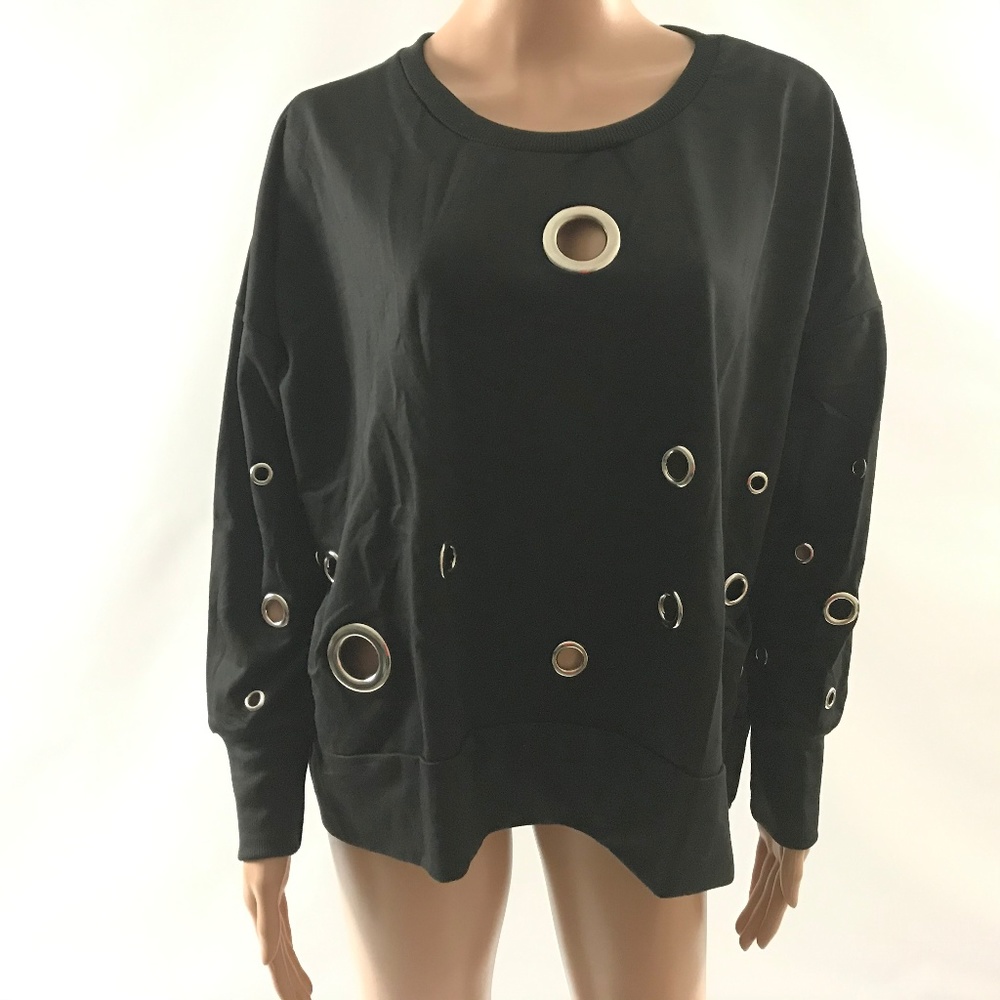 Two Twin Style Women's Boho Over Sized Shirt Sz M